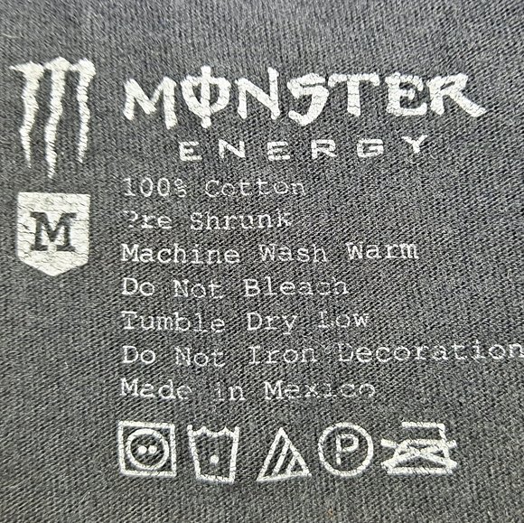 Monster Energy Adult T-shirt Medium Black/Neon Green Unisex "Unleash The Beast" - Picture 2 of 8